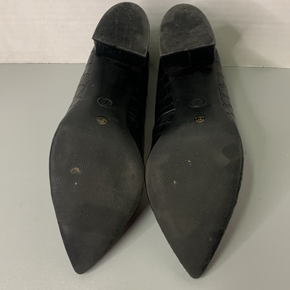 Black Liz Claiborne Haslett Memory Foam Pointed Toe Block Heel Pump 7 Workwear - Picture 6 of 12